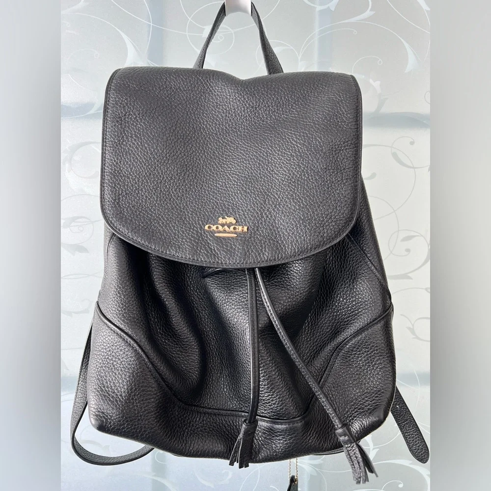 Coach Elle Backpack in black pebbles
Leather. Like new. Gold tone hardware. - Picture 4 of 16